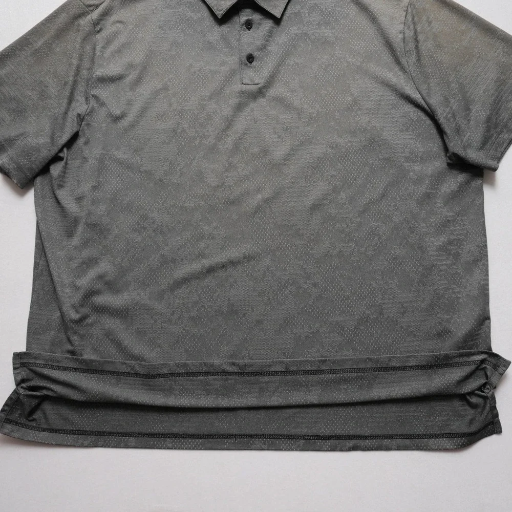 Adidas Primegreen Polo Shirt Mens 3XL Grey‎ Geometric Golf Athleisure